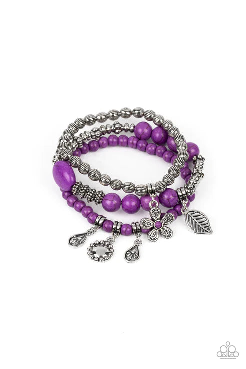 Paparazzi Bracelets - Individual Inflorescence - Purple