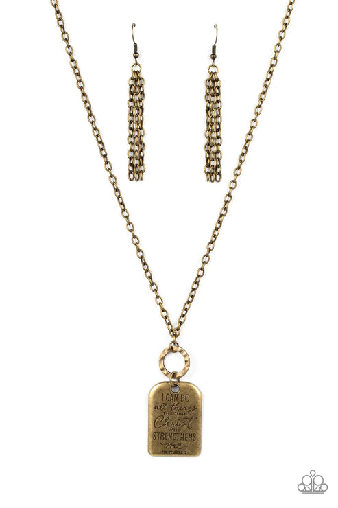 Paparazzi Necklaces - Persevering Philippians - Brass