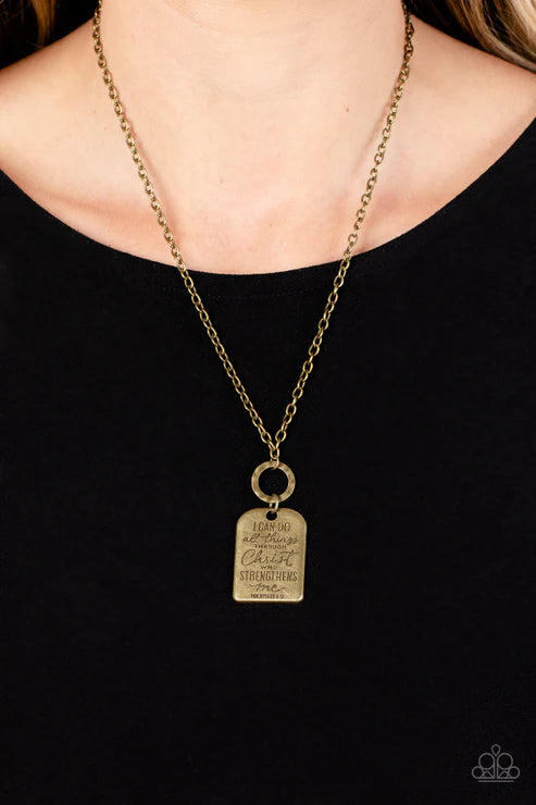 Paparazzi Necklaces - Persevering Philippians - Brass