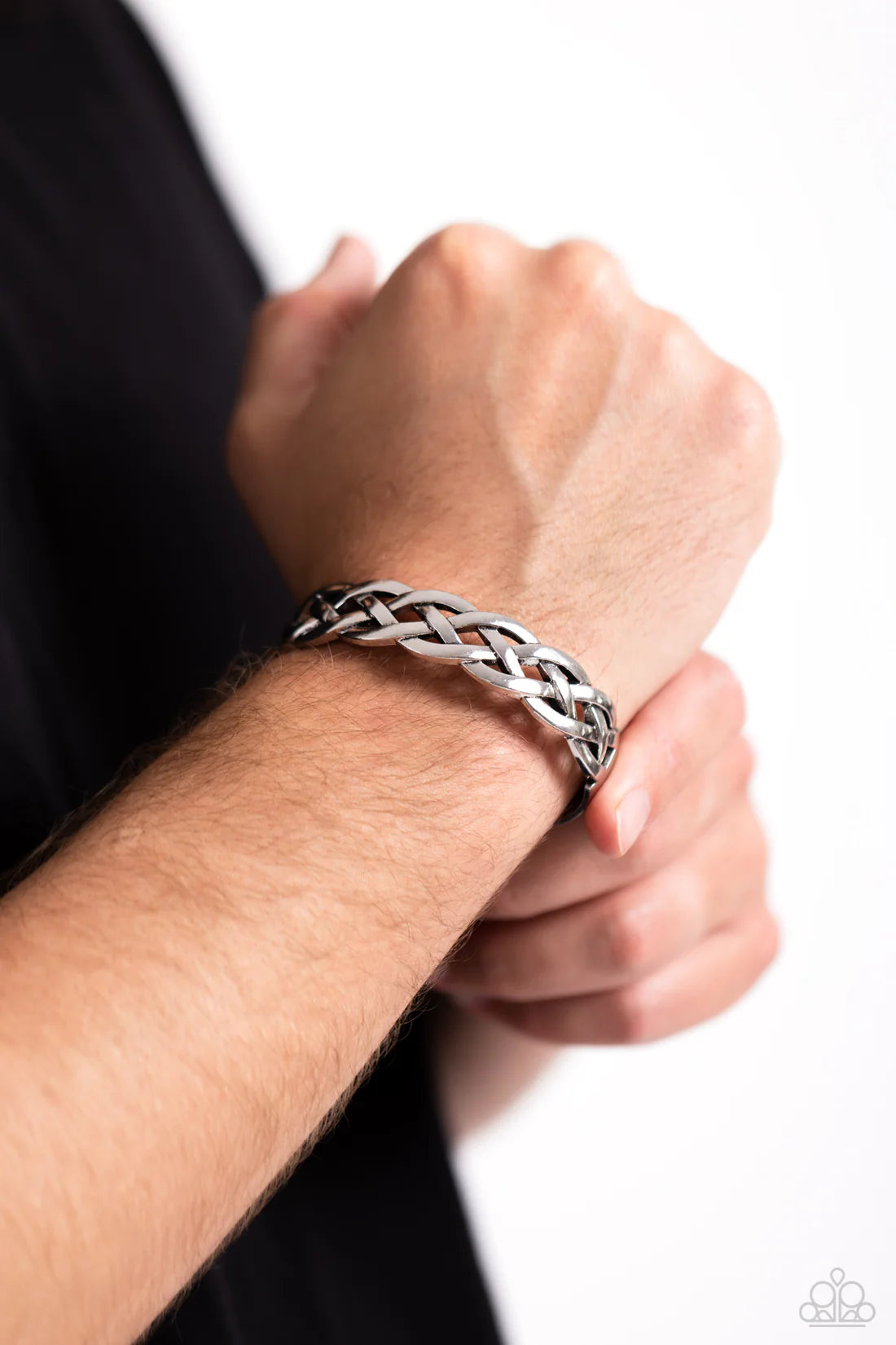 Paparazzi PREORDER Men's Collection = Celtic Cuff - Silver