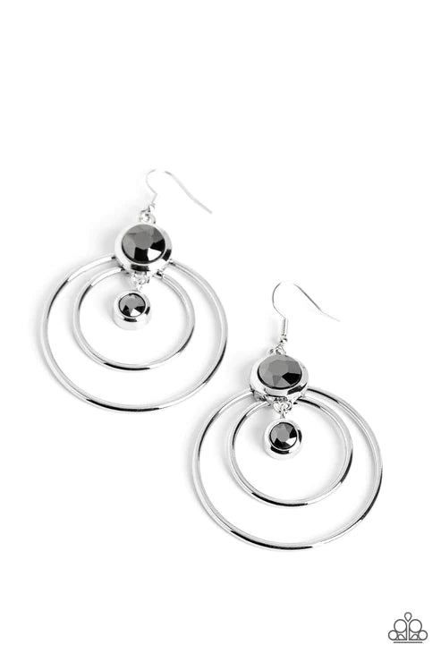 Paparazzi Earrings - Dapperly Deluxe - Silver