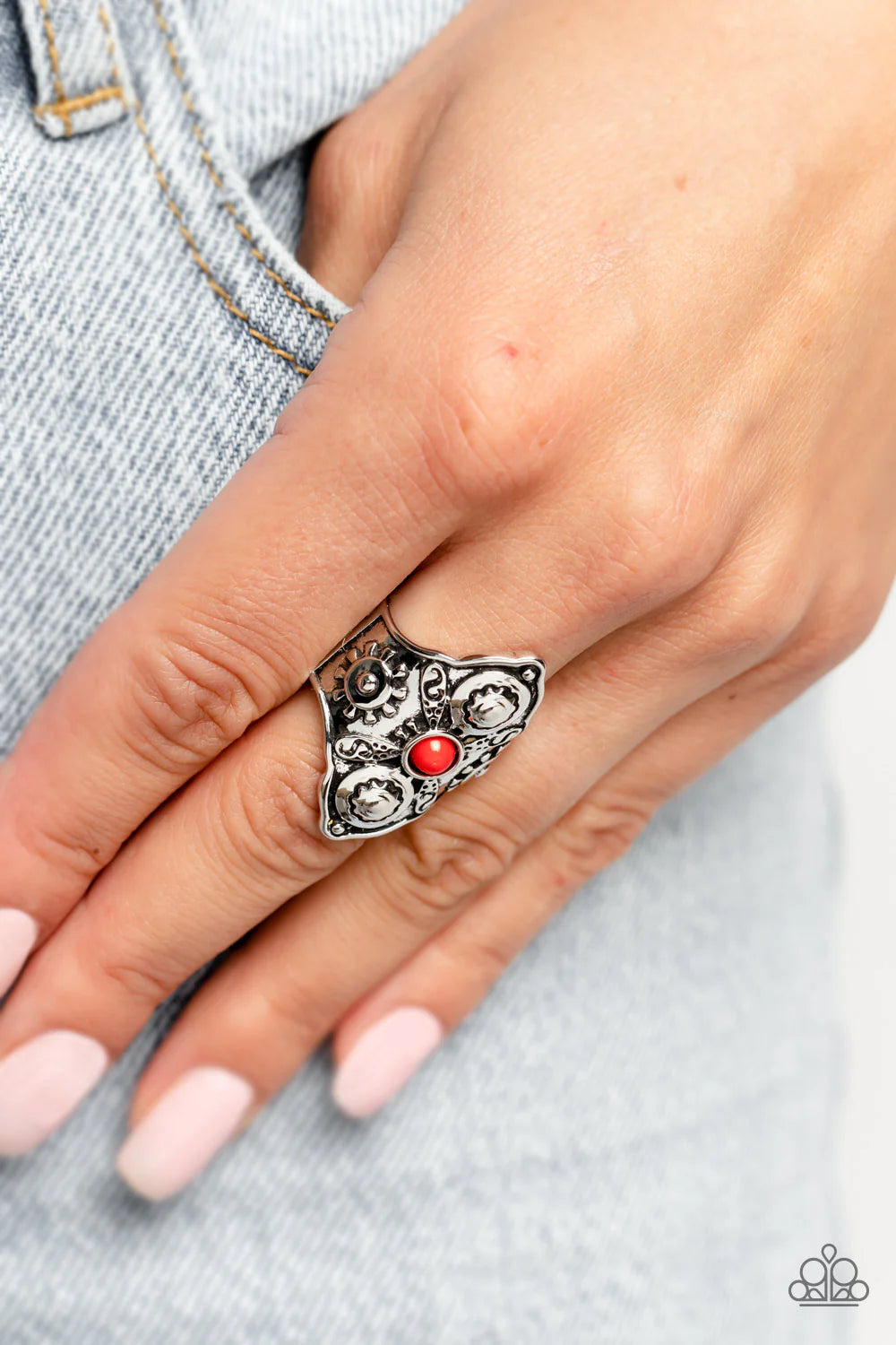 Paparazzi Rings - Crafted Couture - Red