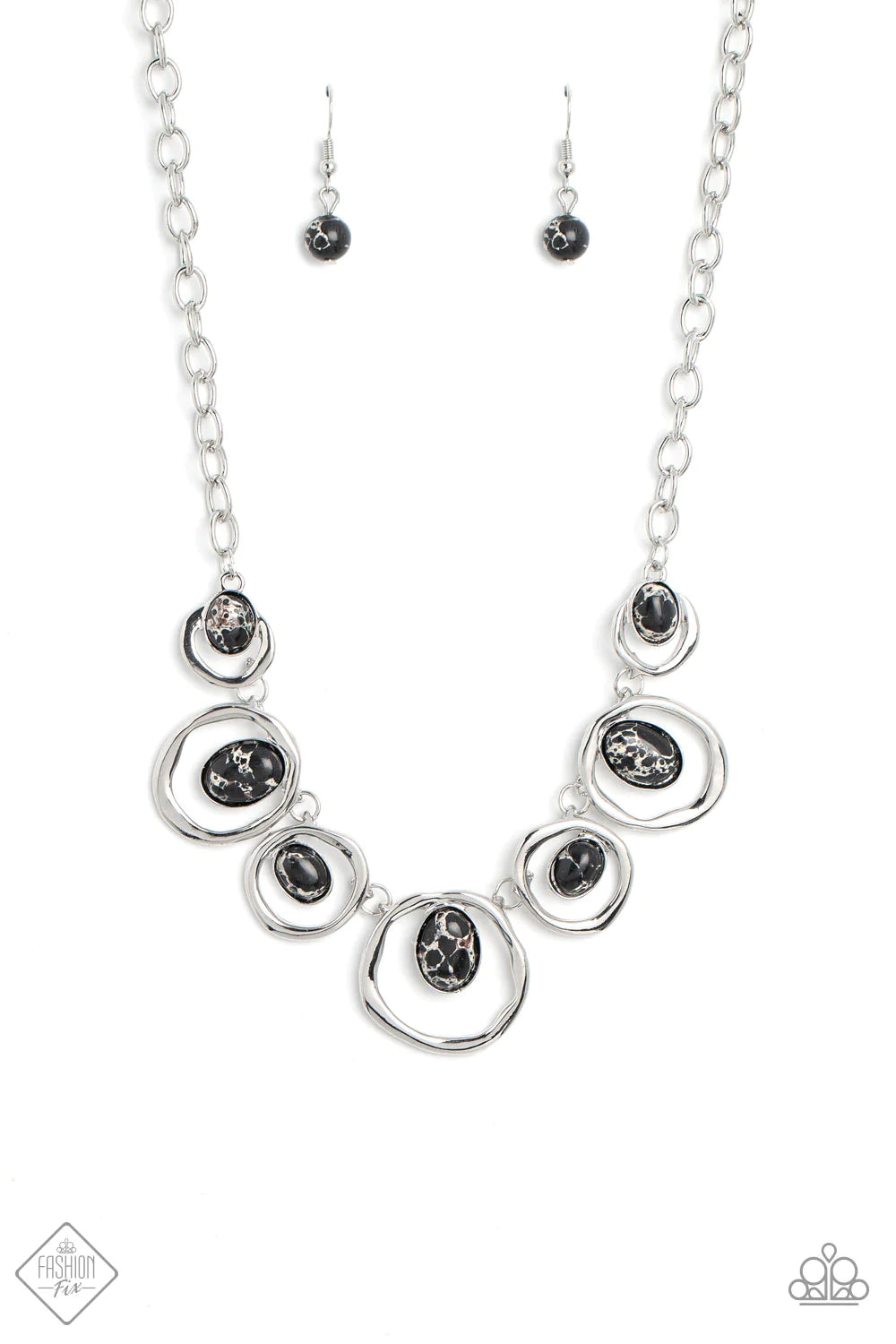 Paparazzi Necklaces - Marble Medley - Black - Fashion Fix