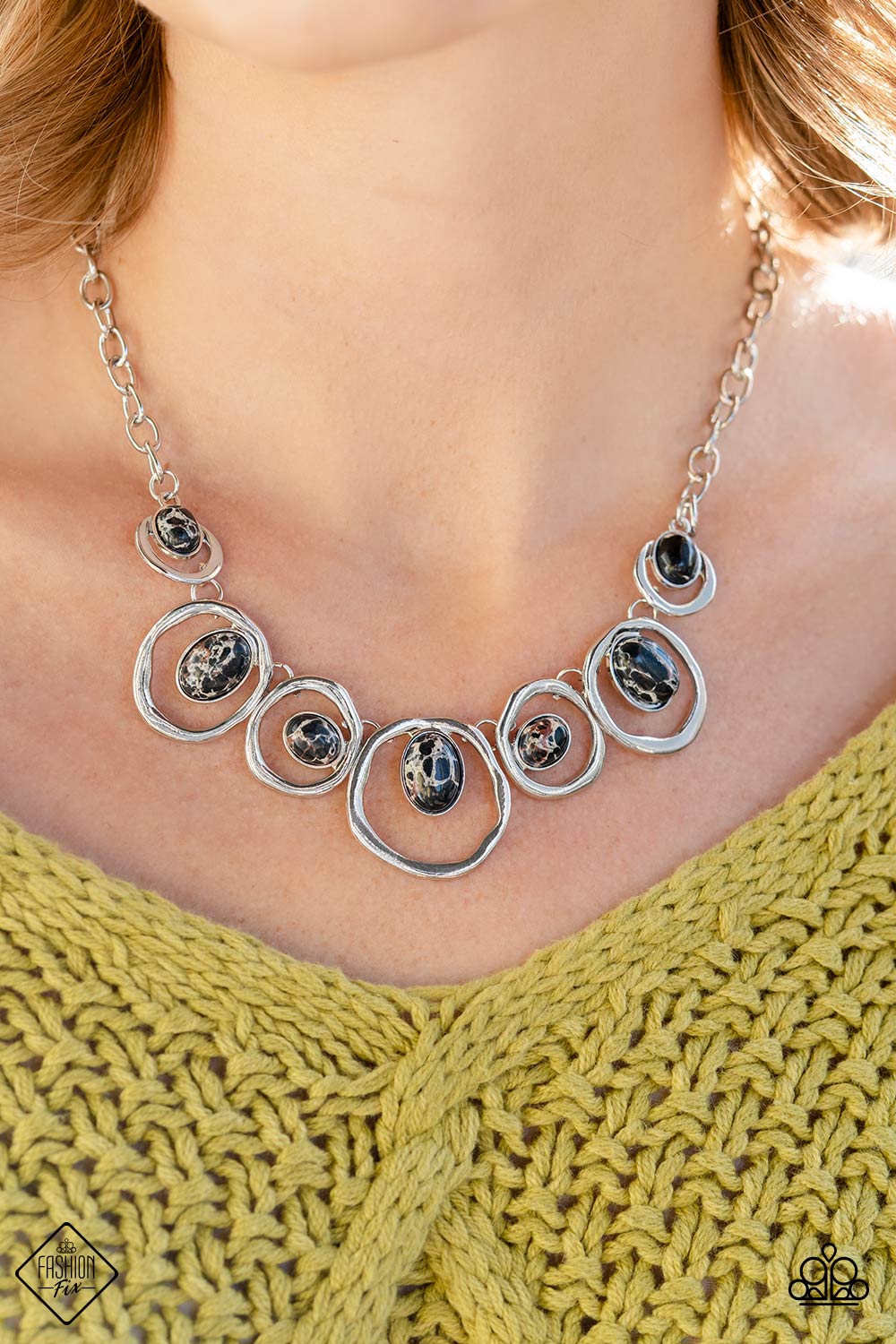 Paparazzi Necklaces - Marble Medley - Black - Fashion Fix