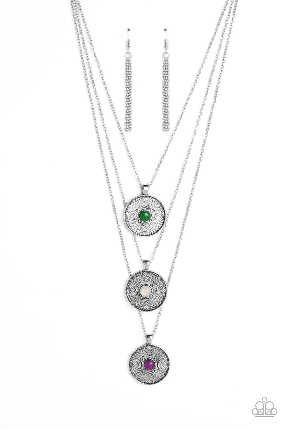 Paparazzi Necklaces - Geographic Grace - Purple