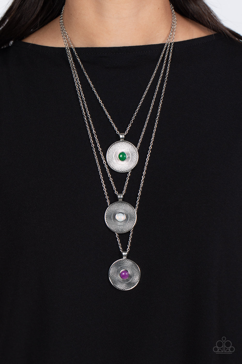 Paparazzi Necklaces - Geographic Grace - Purple