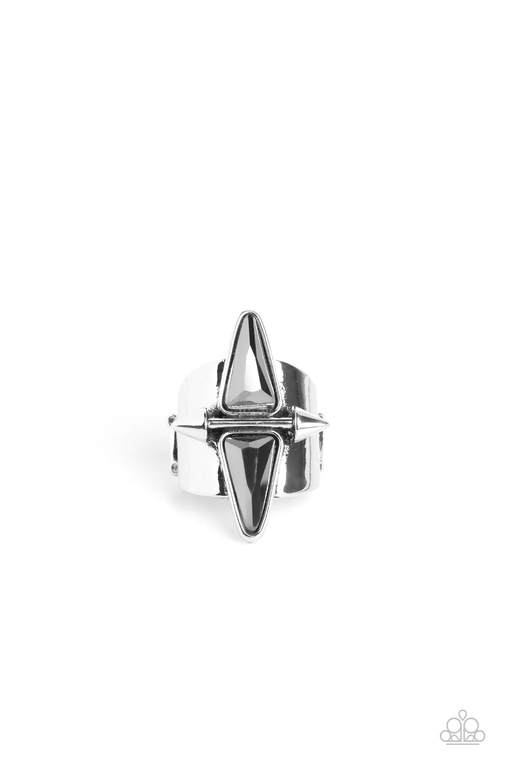 Paparazzi Rings - Combustible Compass - Silver