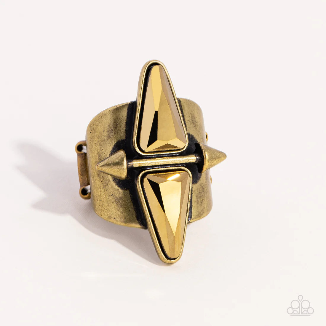 Paparazzi Rings - Combustible Compass - Brass