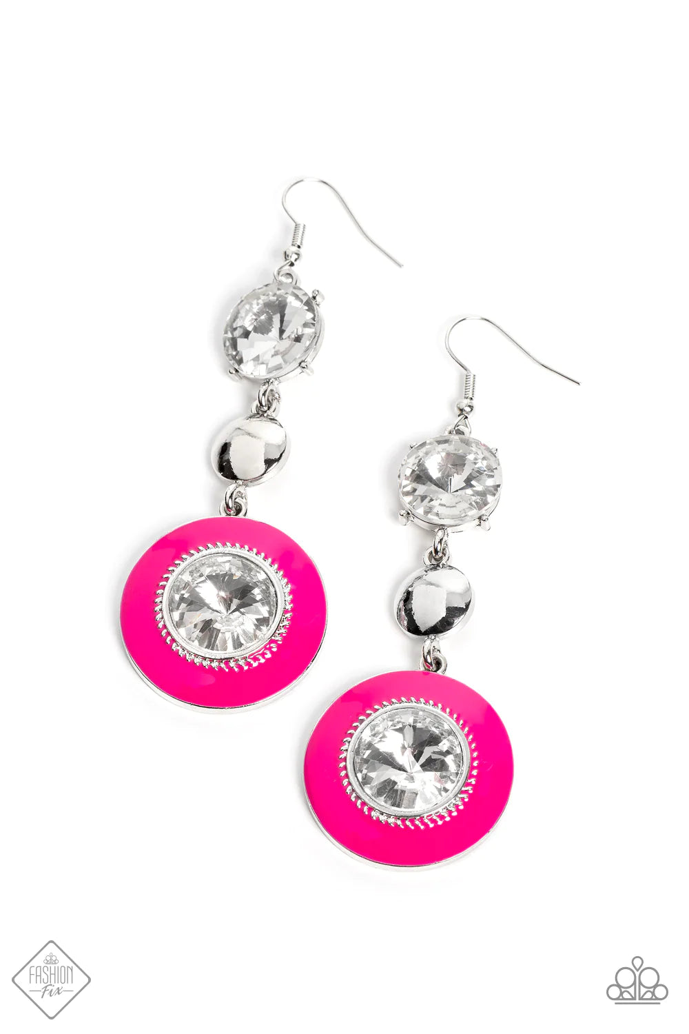 Paparazzi Earrings - Dame Disposition - Pink - Fashion Fix