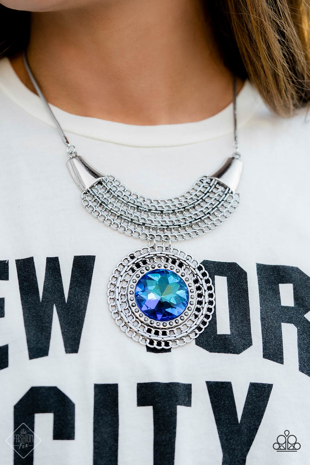 Paparazzi Necklaces - Excalibur Extravagance - Blue - Fashion Fix