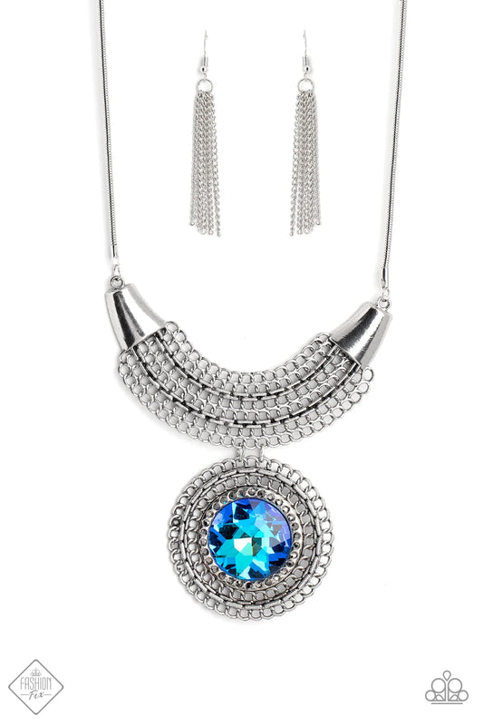 Paparazzi Necklaces - Excalibur Extravagance - Blue - Fashion Fix