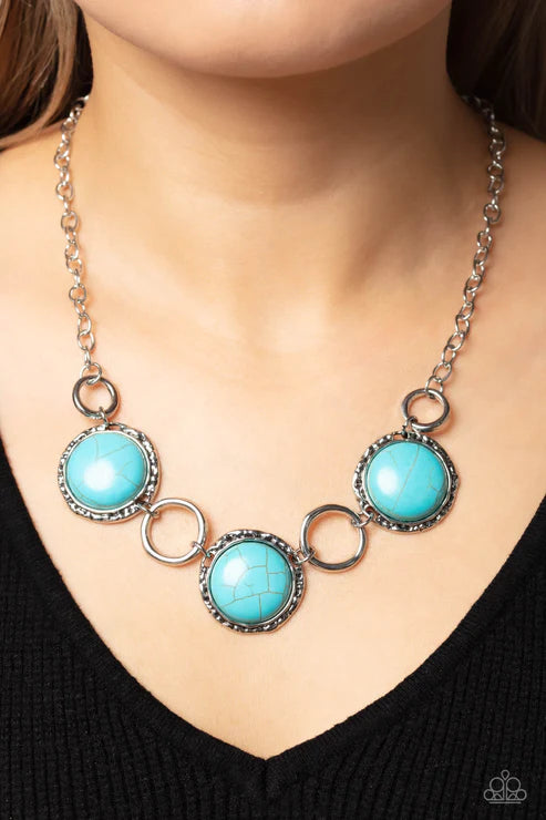 Paparazzi Necklaces - Saharan Scope - Blue