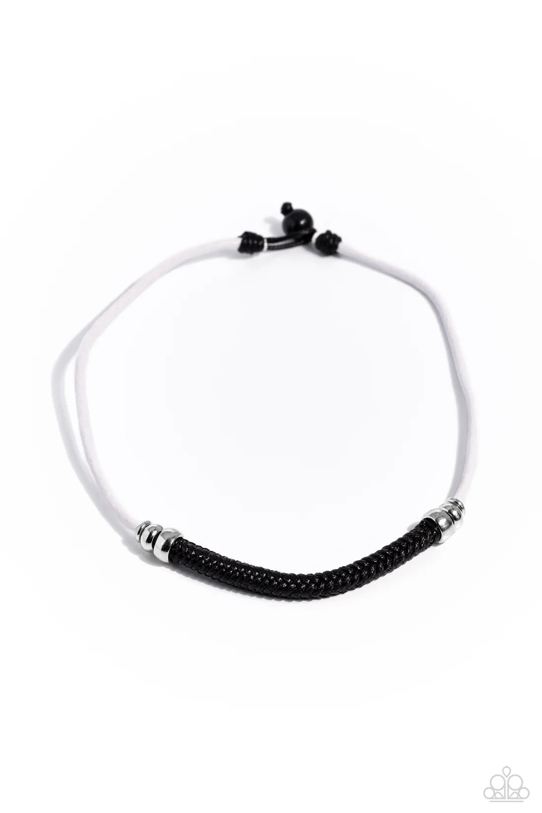 Paparazzi Men's Urban Collection Necklaces - Corded Chivalry - White