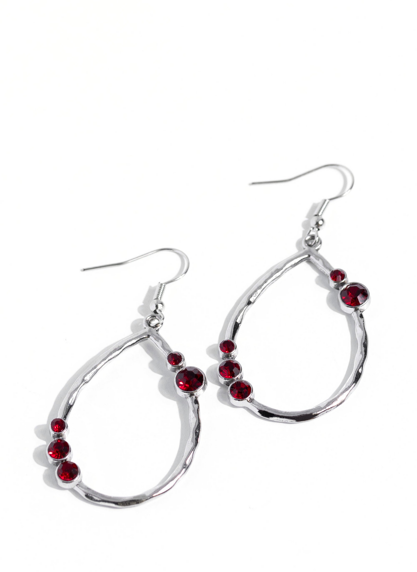 Paparazzi Earrings - Shop Till You Droplet - Red