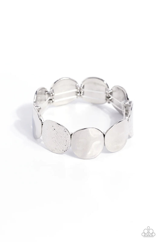 Paparazzi Bracelets - Rippling Record - Silver