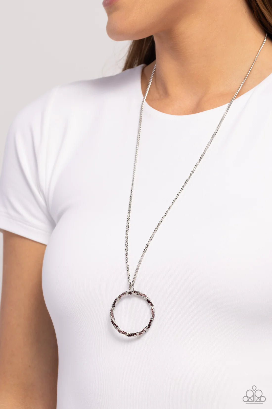 Paparazzi Necklaces - Ring it Back - Purple