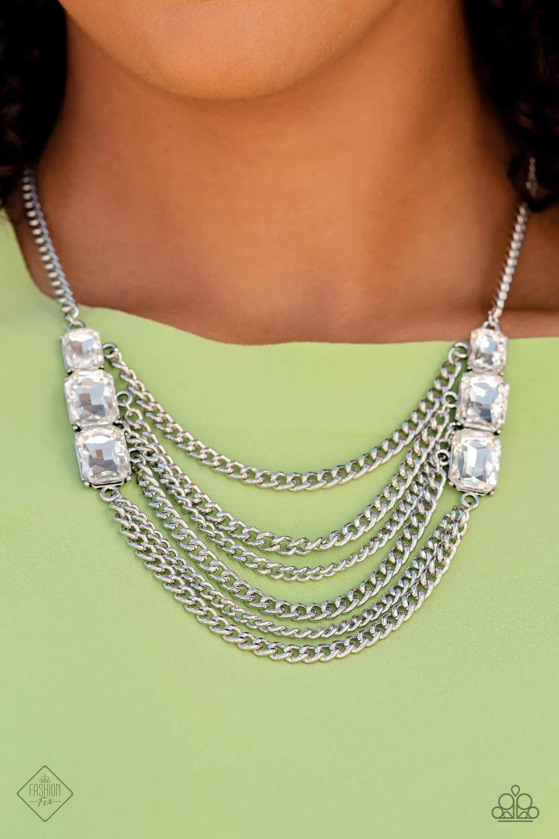 Paparazzi Necklaces - Come Chain of Shine - White - Fashion Fix