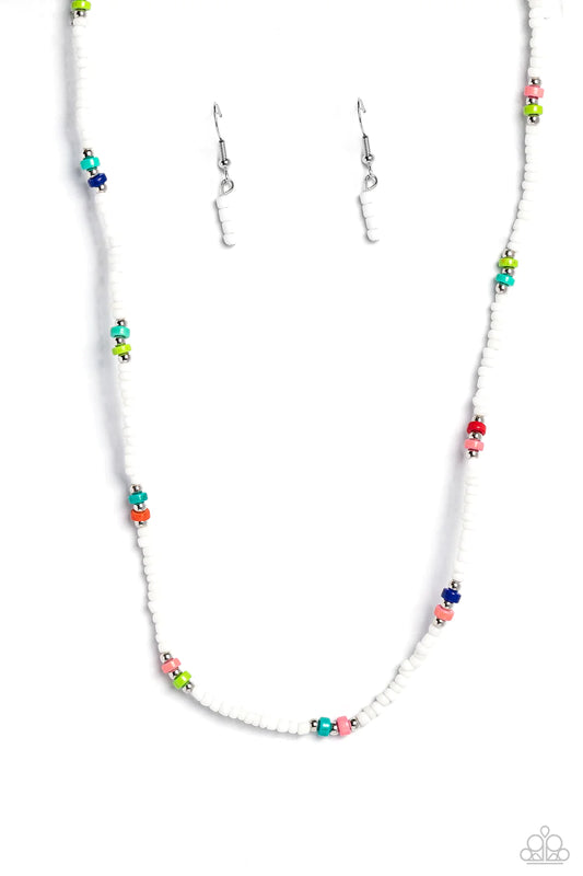 Paparazzi Necklaces - Tis the Sea-Sun - White