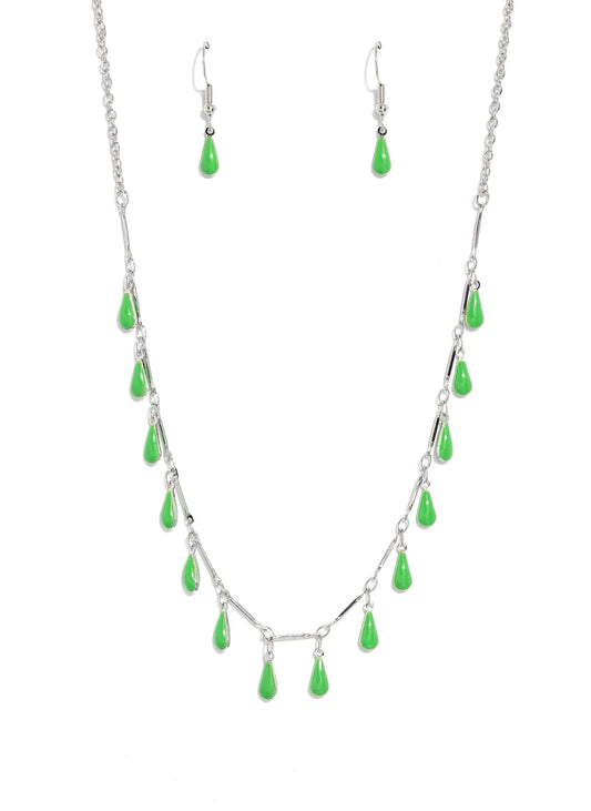 Paparazzi Necklaces - Drop-Dead Dance - Green