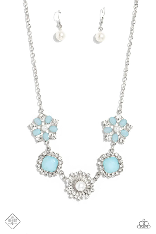 Paparazzi Necklaces - Flower Crown - Blue - Fashion Fix