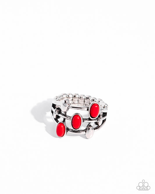 Paparazzi PREORDER Rings - In The Friend STONE - Red