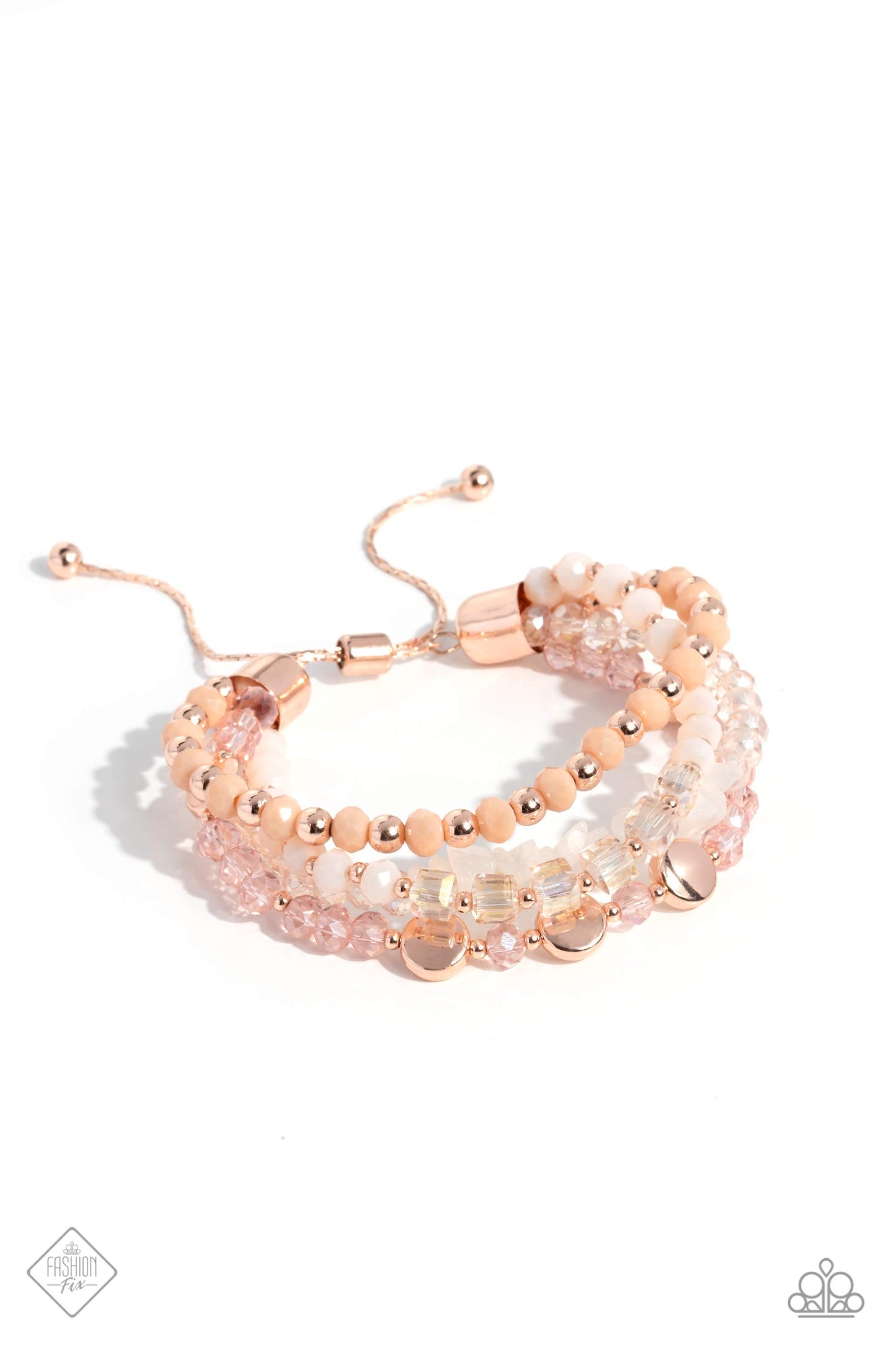 Paparazzi Bracelets - Dewy Delight - Rose Gold - Fashion Fix June 2023