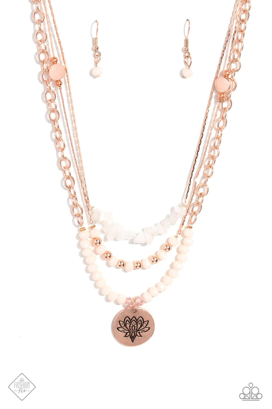 Paparazzi Necklaces - Lotus Luxury - Rose Gold - Fashion Fix