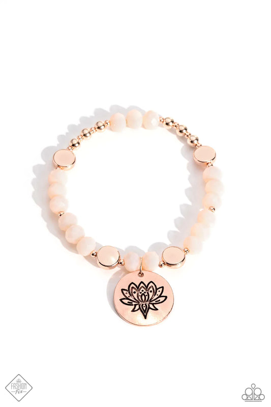 Paparazzi Bracelets - Leisurely Lotus - Rose Gold - Fashion Fix