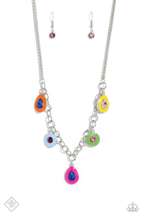 Paparazzi Necklaces - Colorblock Craze - Multi - Fashion Fix May 2023