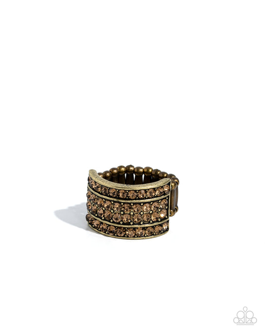 Paparazzi Rings - Smoldering Spectacle - Brass