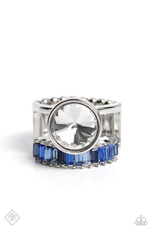 Paparazzi Rings - Balanced Bravura - Blue - Fashion Fix