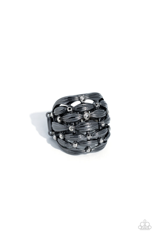 Paparazzi Rings - Steadfast Stack - Black