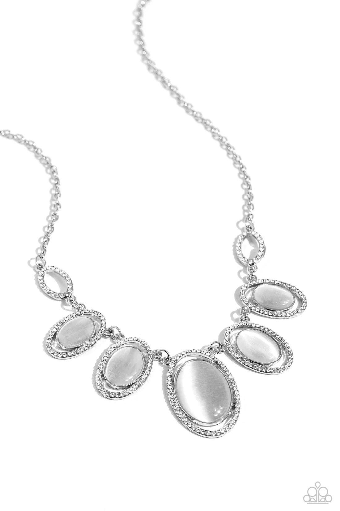 Paparazzi Necklaces - A Beam Come True - White
