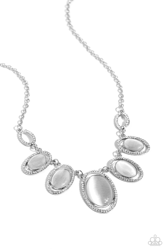 Paparazzi Necklaces - A Beam Come True - White