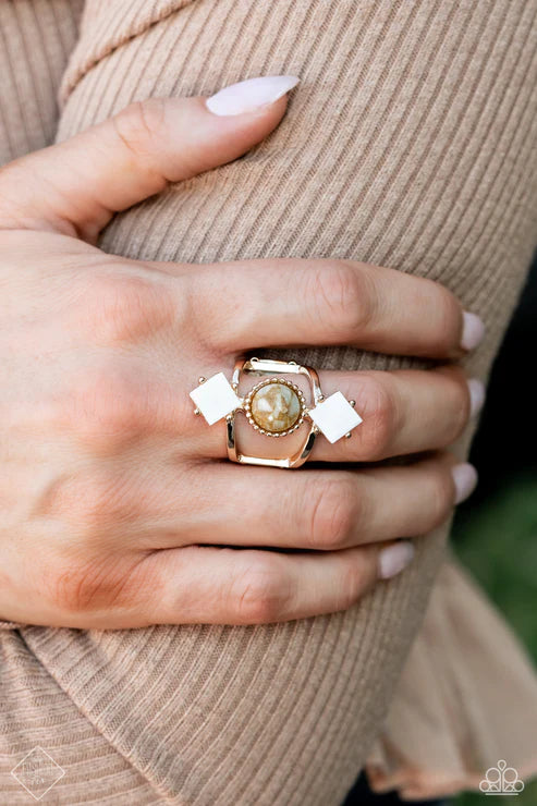 Paparazzi Rings - Sunbeam Showcase- Gold - Fashion Fix