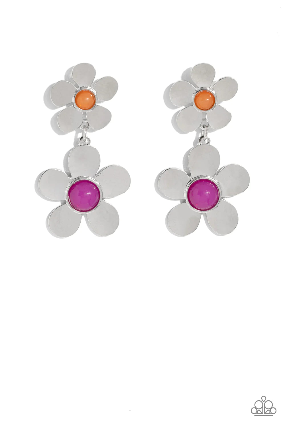 Paparazzi Earrings - Fashionable Florals - Pink