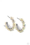 Paparazzi Earrings - Floral Focus - White