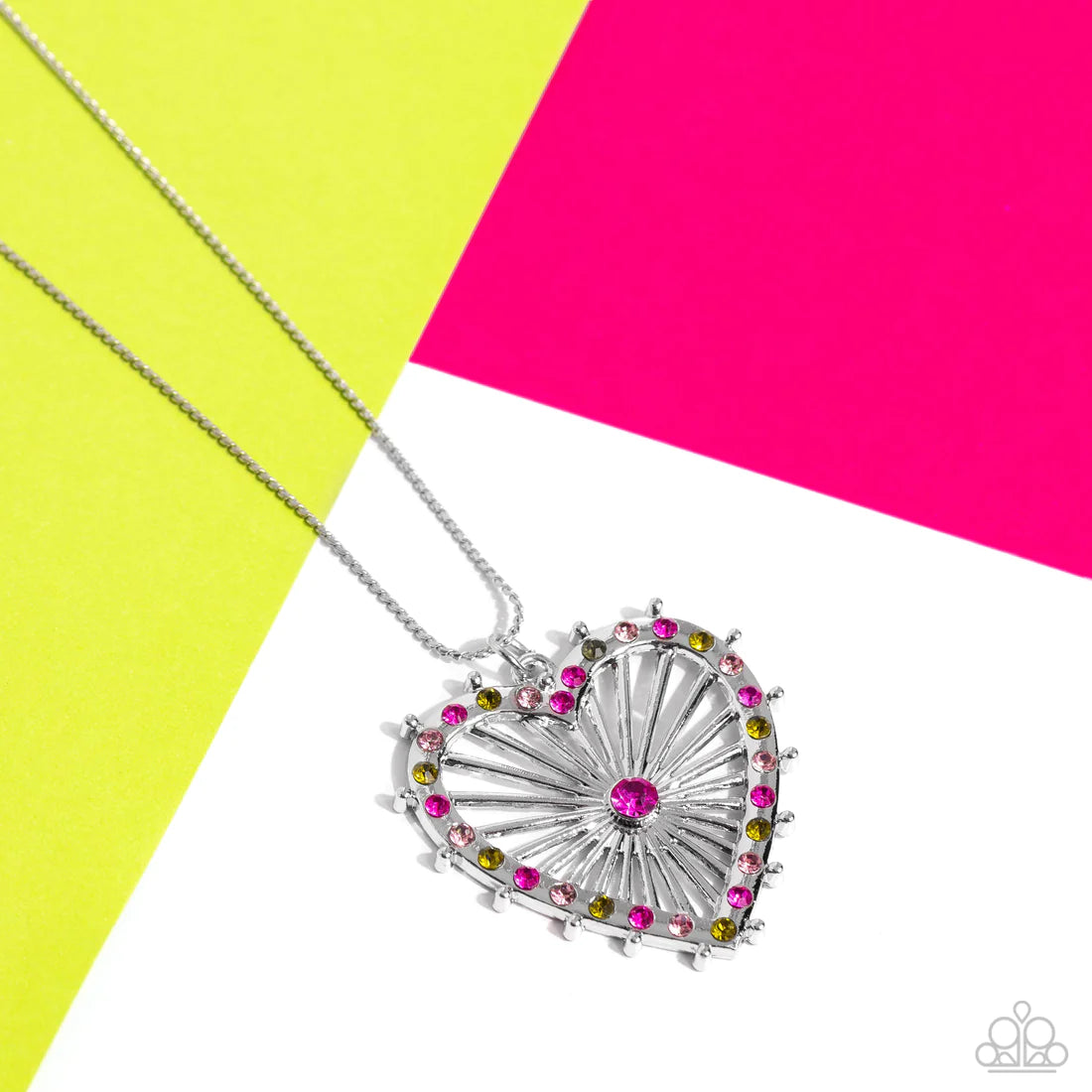 Paparazzi Necklaces - Flirting Ferris Wheel - Pink
