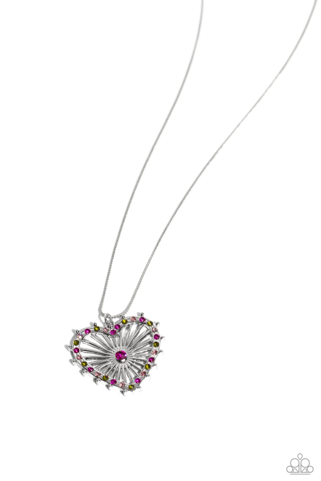 Paparazzi Necklaces - Flirting Ferris Wheel - Pink