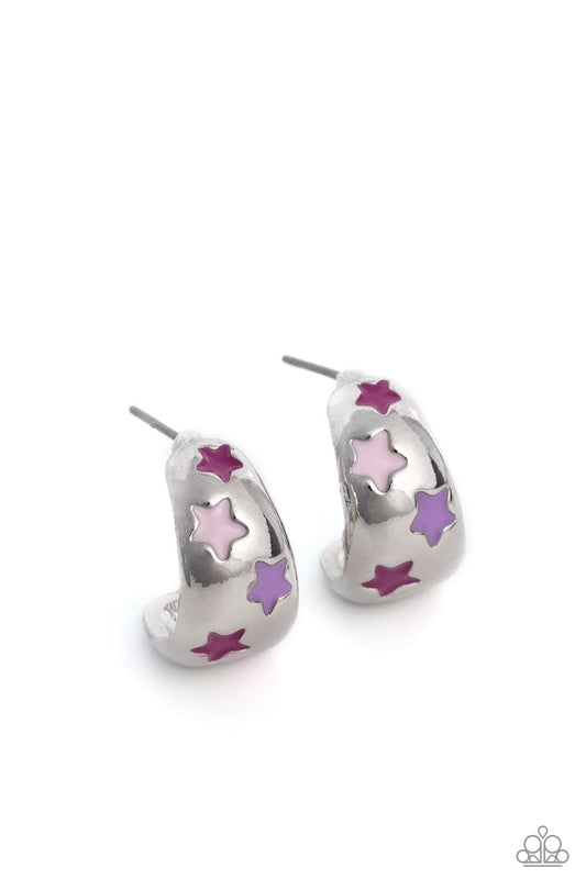 Paparazzi Earrings - Scouting Stars - Pink