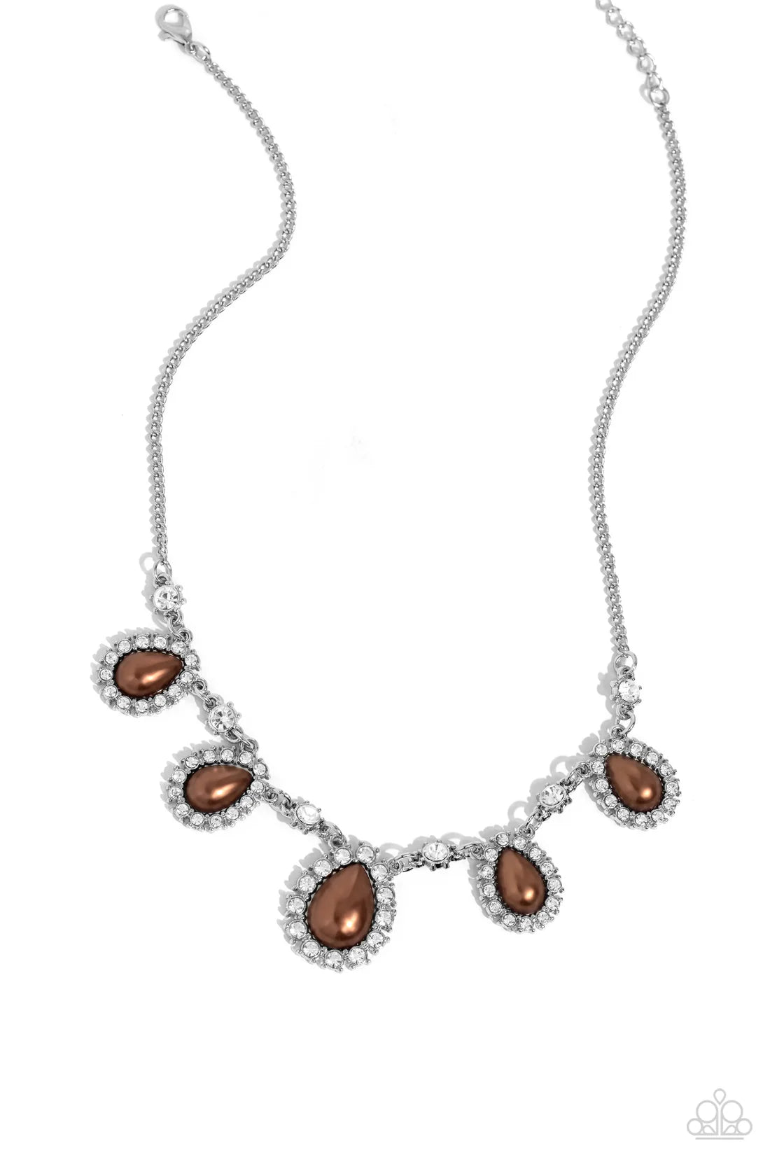 Paparazzi Necklaces - Teardrop Team - Brown