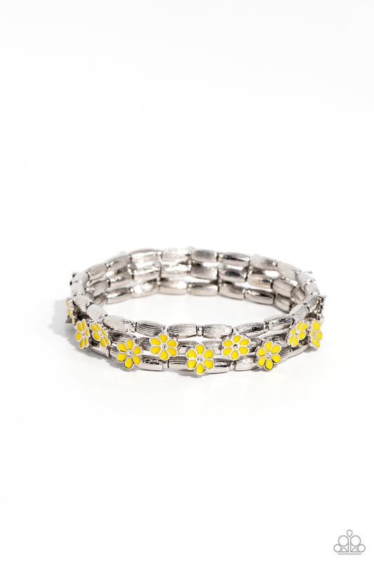 Paparazzi Bracelets - Scattered Springtime - Yellow