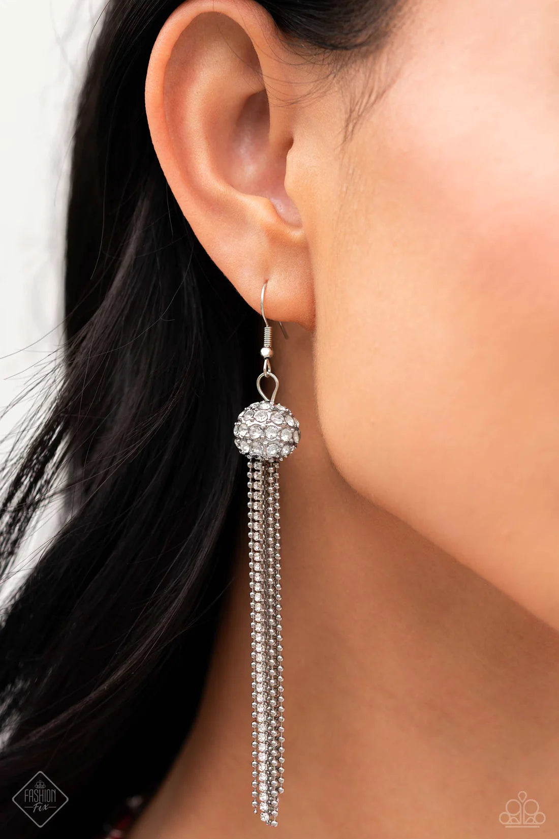 Paparazzi Earrings - Polished Paramount - White - Fashion Fix