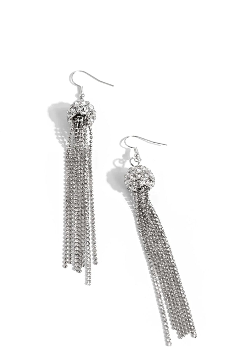 Paparazzi Earrings - Polished Paramount - White - Fashion Fix