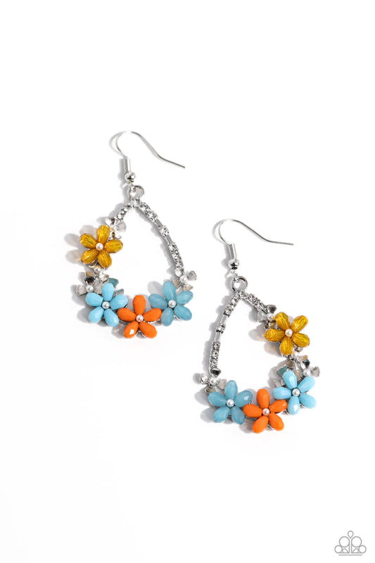 Paparazzi Earrings - Boisterous Blooms - Multi