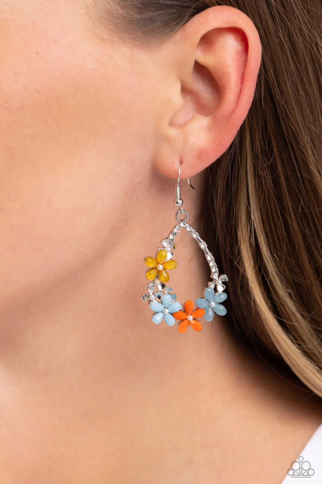 Paparazzi Earrings - Boisterous Blooms - Multi