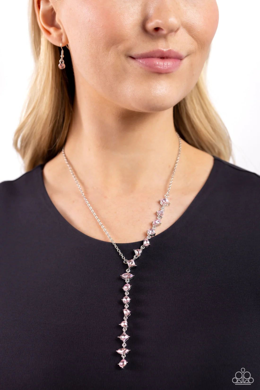 Paparazzi Necklaces - Diagonal Daydream - Pink