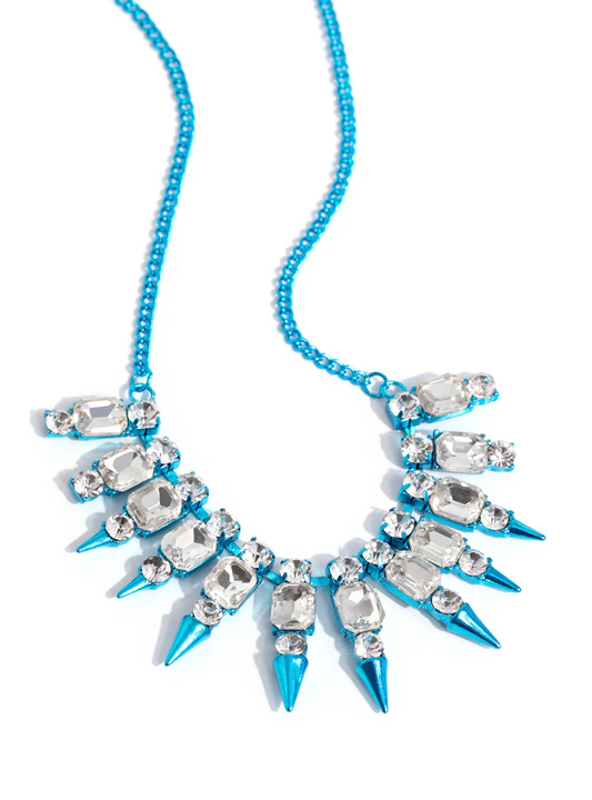 Paparazzi Necklaces - Punk Passion- Blue - Fashion Fix
