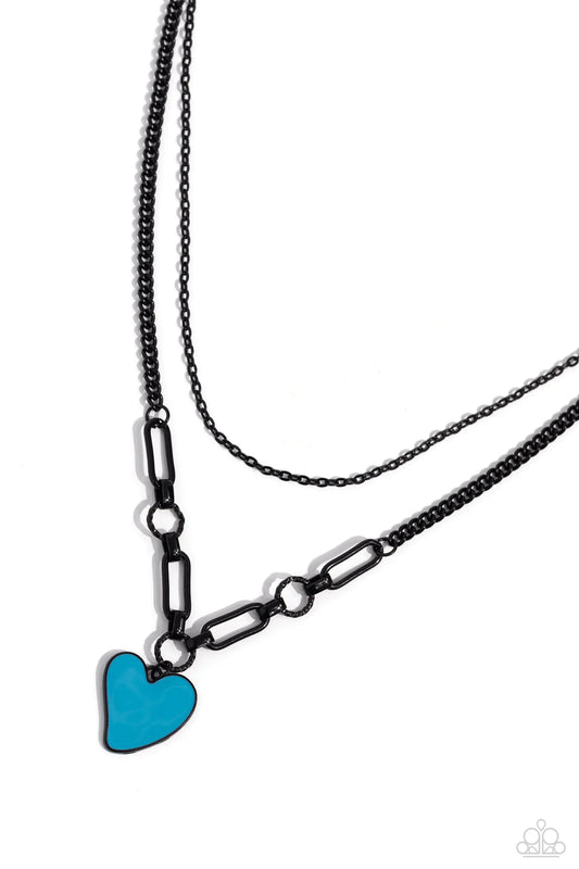 Paparazzi Necklaces - Carefree Confidence - Blue