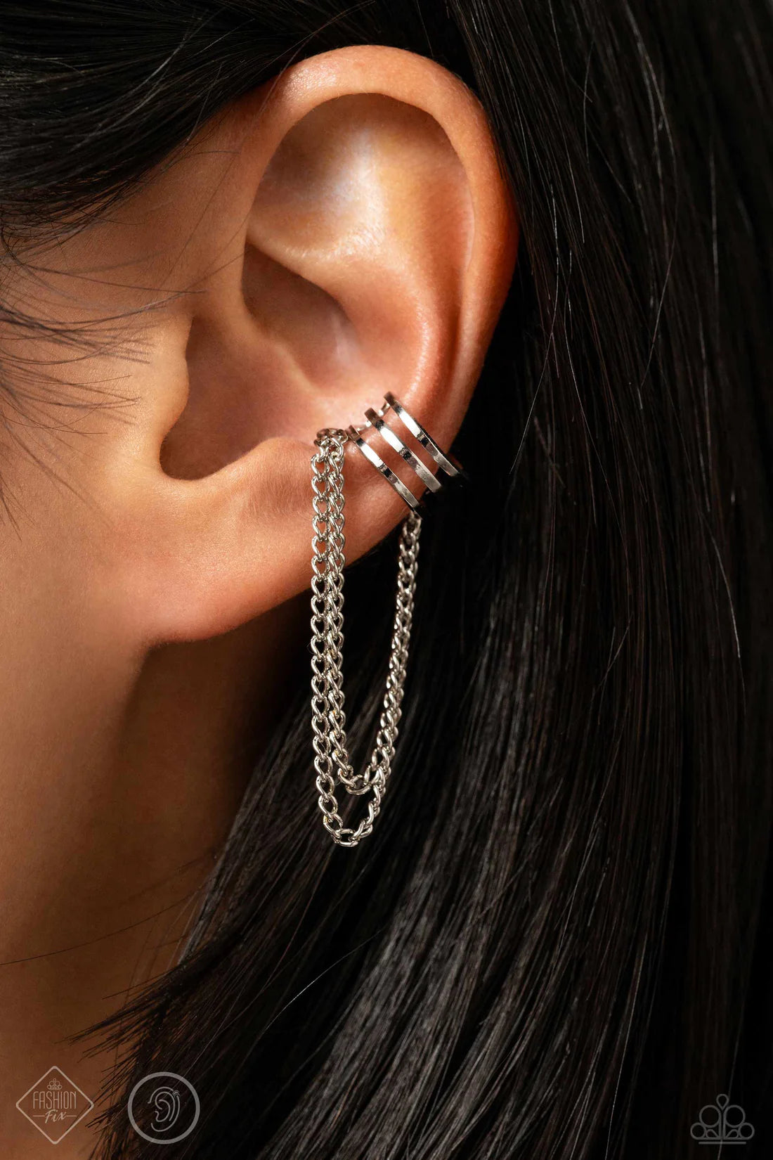 Paparazzi Earrings - Unlocked Perfection - Silver - Fashion Fix